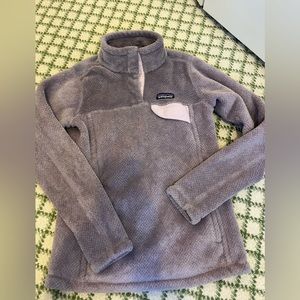 Patagonia Jacket Synchilla Snap T Fleece Sweater Pullover Lavender Women XS